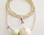 ARIELLE Handpainted bead long necklace