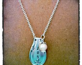 Joy Stamped Spoon Handle Pendant