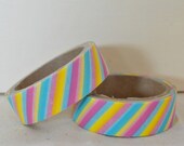 Happy Stripes Washi Tape Roll (10 meters)
