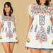 ViNtAgE 70's Artisan Handmade Embroidered Floral Mexican Tunic Top S/M