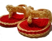 Crochet Baby Sandals, Baby flip flops