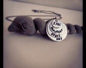 I AM Stronger Every Day Necklace - Sterling Silver - Gunmetal - Affirmation - Charm
