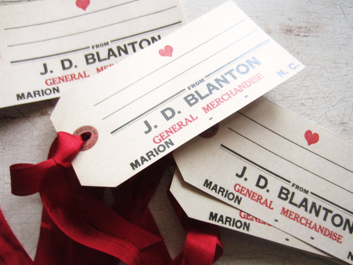Vintage Shop Tags or Love Notes