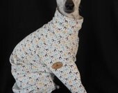 Organic French Terry Cotton Knit Italian Greyhound Romper-CUSTOM made medium