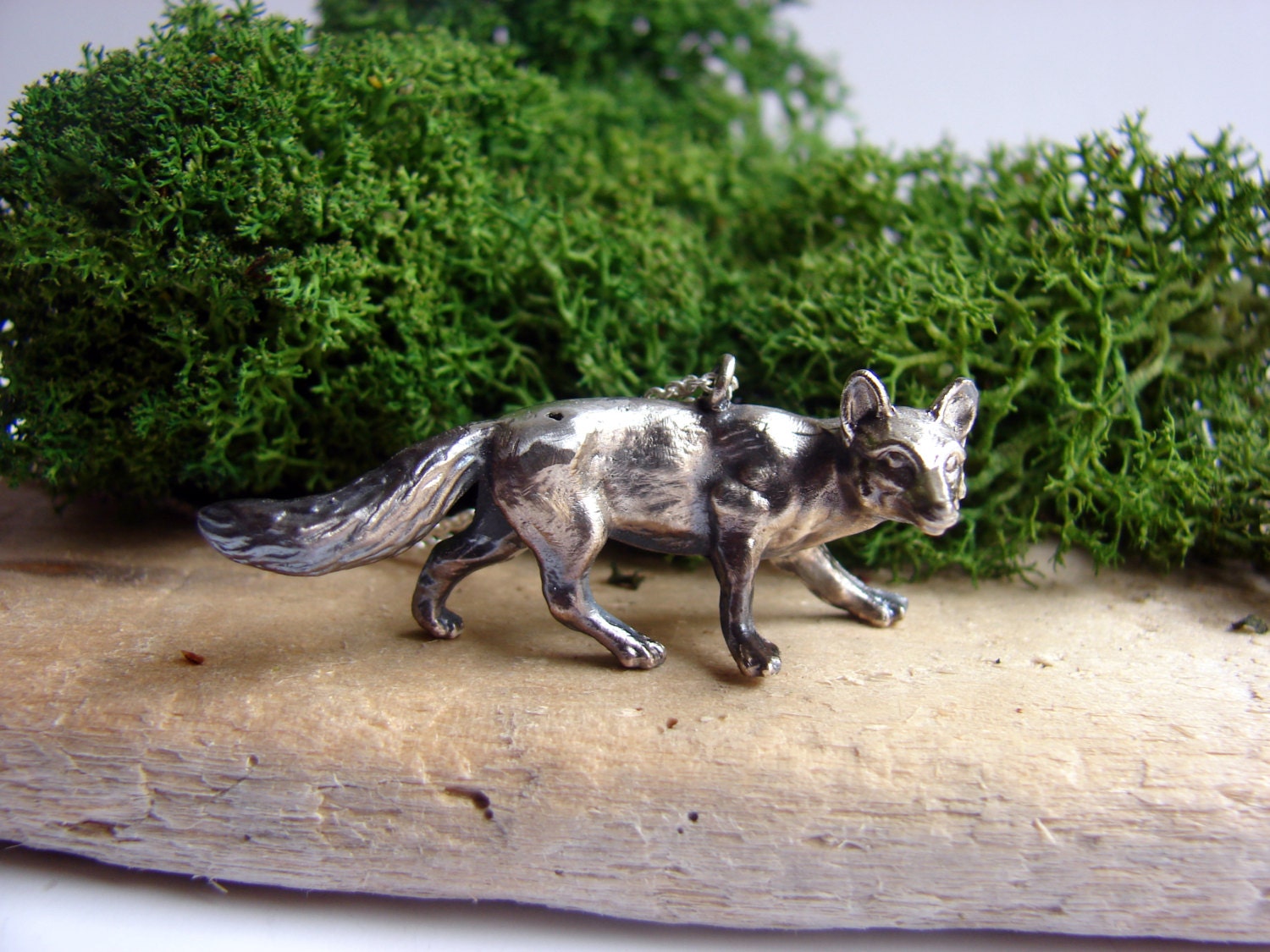 Fox Jewelry Fox Pendant Sterling Silver Fox Necklace