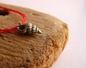 Sea shell pendant Nautical Summer Jewelry Sterling Silver Beach Find necklace