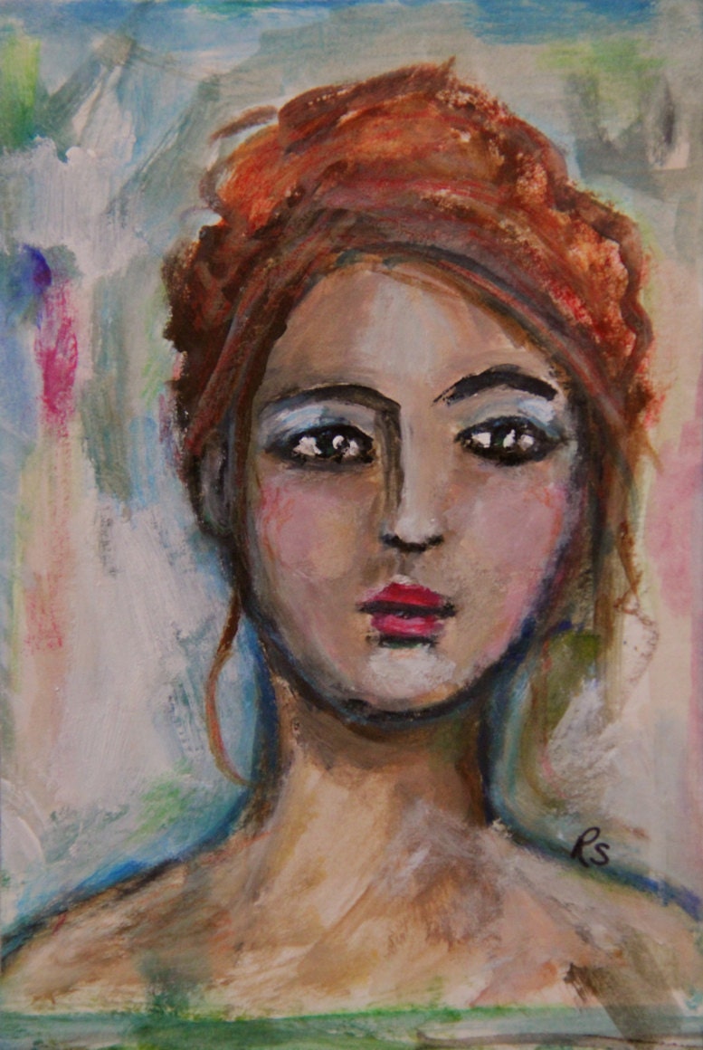 Vittoria - Original Small Mixed Media Painting