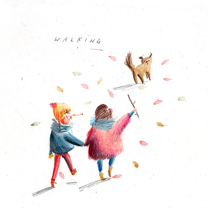 Walking - limited edition 8 x 11" print