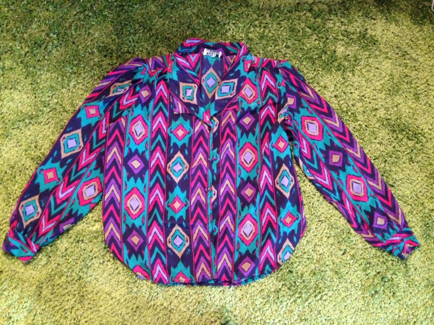 Vintage 1980s Campus Casuals of California Blouse