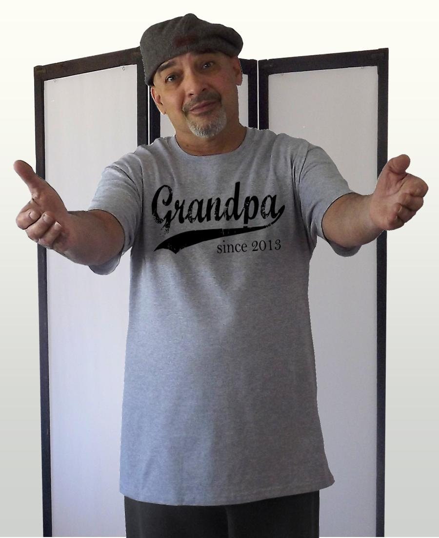 Father's Day Tshirt  - Gifts for Men - Grandpa since (any year) - sizes sm, med, lg, xl - many colors available