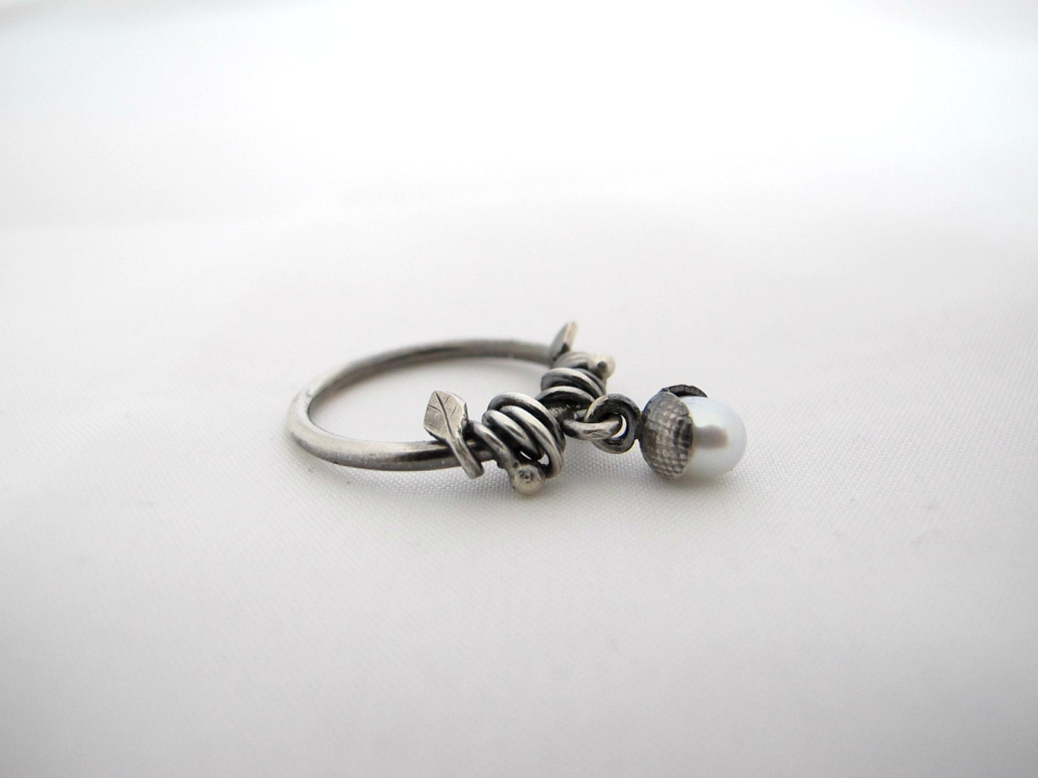 First blooms- Sterling silver and freshwater pearl