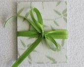 Green Bamboo Mini Accordion Book or Card by PrairiePeasant
