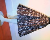50s Circle Skirt Brown Flocked Velvet Hand Painted Joe Davidson S