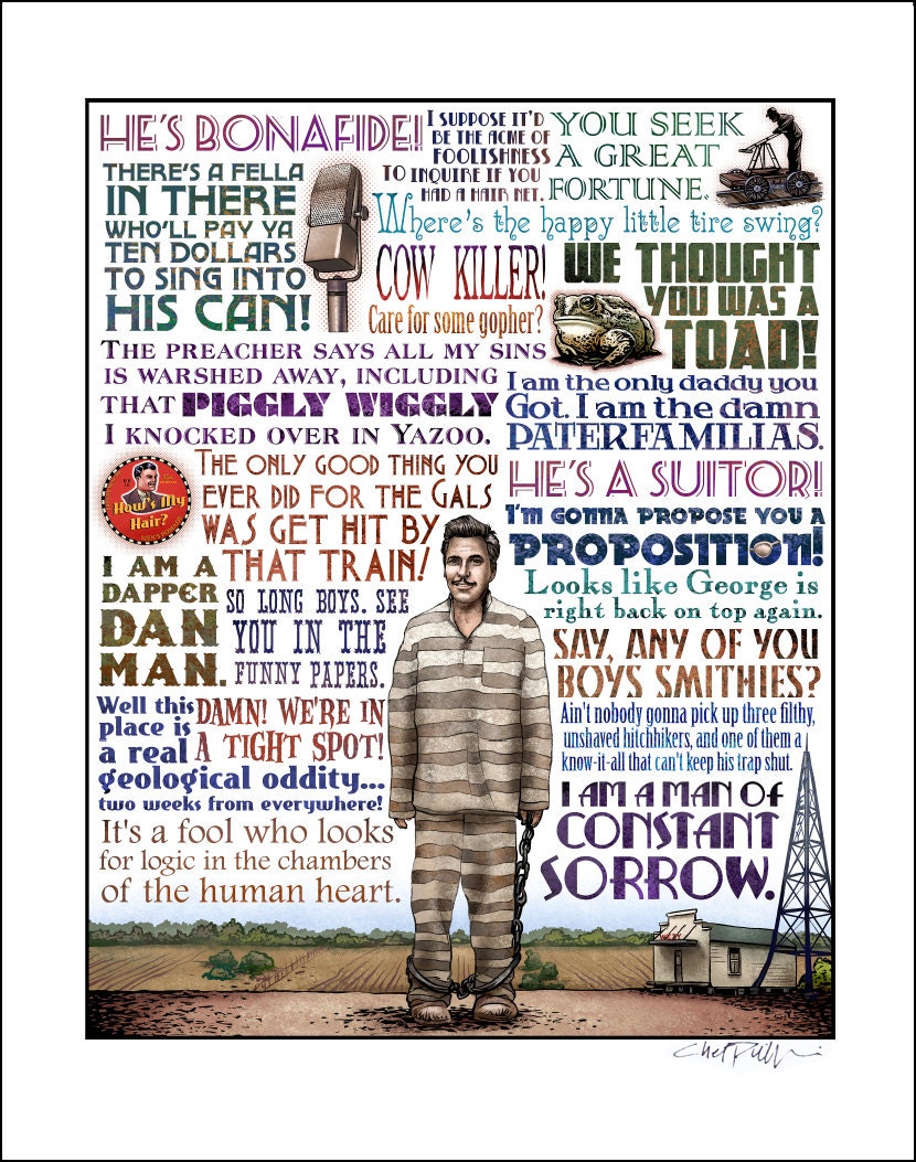 Man of Constant Sorrow- O Brother, Where Art Thou tribute- signed print