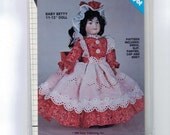 1980s Vintage Sewing Pattern Poissot DPP111 Baby Betty 11-12 Inch Doll Dress 1980s 80 1984 UNCUT
