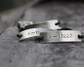 Personalized Bracelet Mens Bracelet in Sterling and Leather