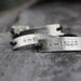 Personalized Bracelet Mens Bracelet in Sterling and Leather