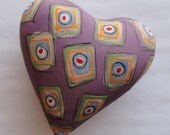 Pillow Heart  Ceramic Wall Sculpture