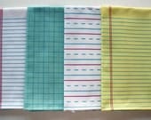 4 "Paper" Towels - Decorative Cotton Tea Towels