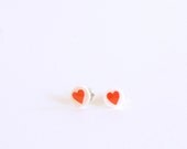 Hand Drawn Hearts Post Earrings Studs