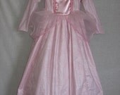 Child Princess Ball Gown Dress Pink with Embroidered necklace with detachable bustle Can be Custom Made