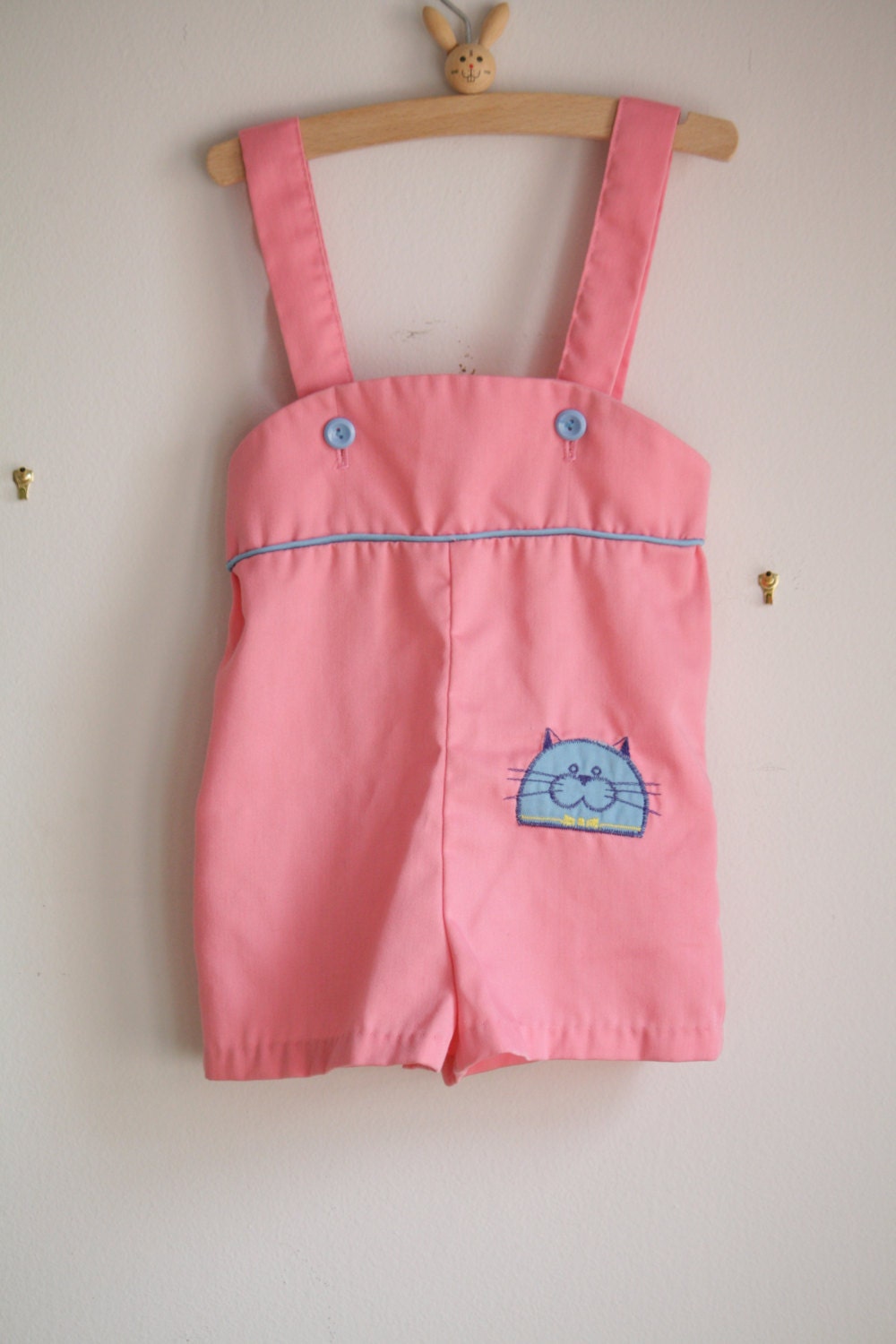 Vintage Kitty Kitty Bib Overalls by Health-Tex size 4T