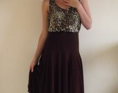 XXS/XS reconstructed dress for women in animal print and deep red - extraextrasmall / extrasmall