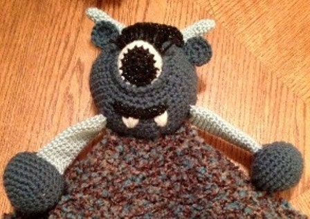 Instant PDF - Oogly the Monster Security Crochet Blanket