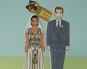 Custom Wedding Cake Topper Couple With Pet