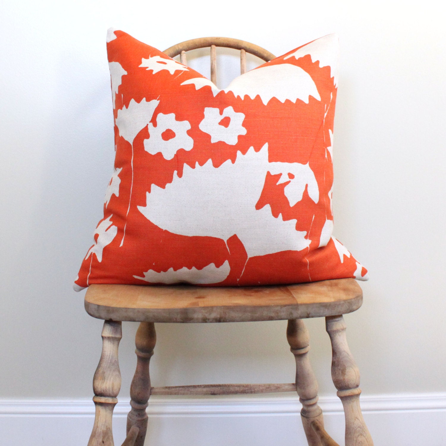 24" Pillow Cover in Hable Construction  "Cosmos" in Pumpkin