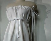White Eco Friendly Dress. Vintage Embroidered Dress. Vintage Lace Dress. Summer Dress. Beach Dress. Strapless Dress. summer Dress. White.