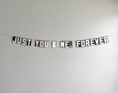 just you & me, forever / vintage modern bunting