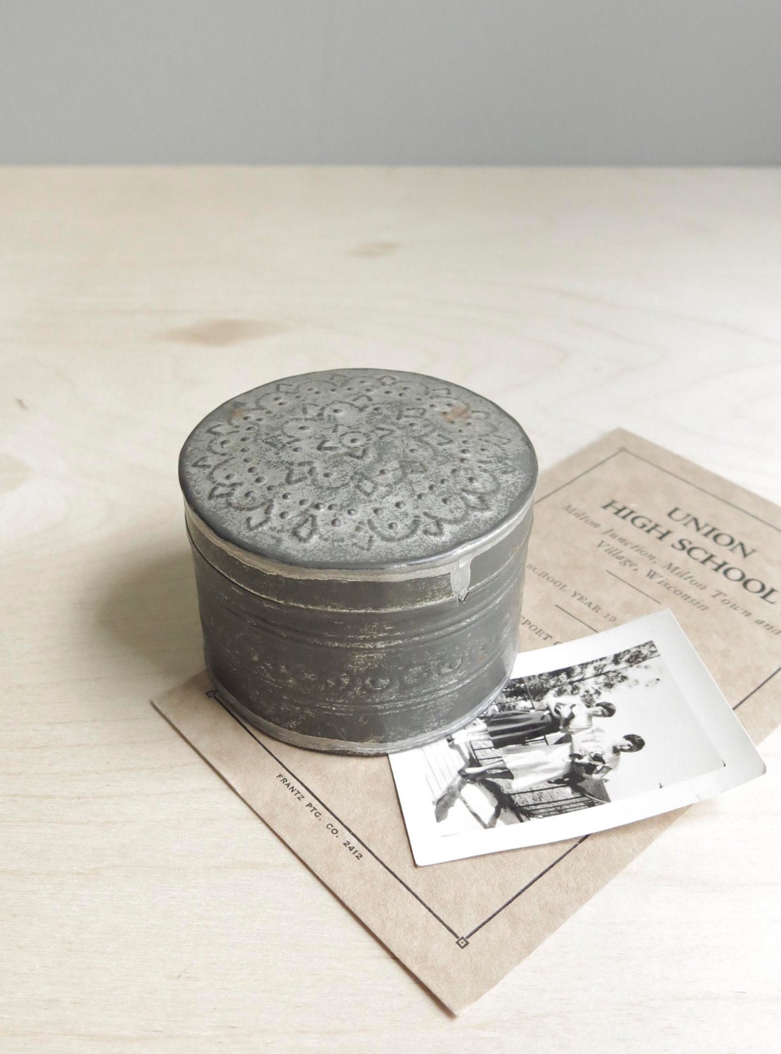 tiny antique punched tin