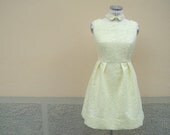S A L E  Metallic Lemon Brocade Dress