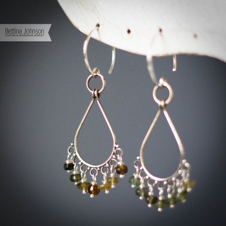 Tourmaline Sterling Silver Chandelier Drop Earring