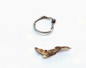 Sterling silver twig ring Branch ring Adjustable ring