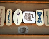 7 letterpress gift tags