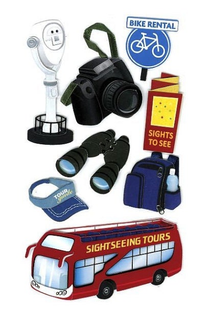 Sight Seeing Tour Le Grande Dimensional Stickers from Jolee's Boutique