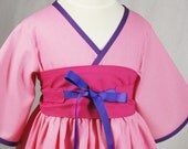 Little Girls Dress - Mulan - Kimono Style