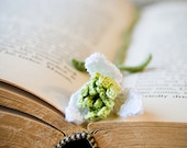 Handmade Bookmark Crochet Snowdrop Flower