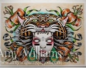 Tigerlily Tattoo Art A3 Print