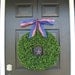 Memorial Day Wreath- July 4th Wreath American Flag Ribbon- Americana Rustic Star Wreath- Summer Wreath- Boxwood Wreath SALE