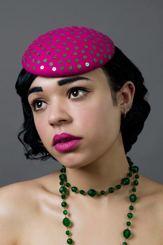 Hot Hot Hot Pink Toadstool beret