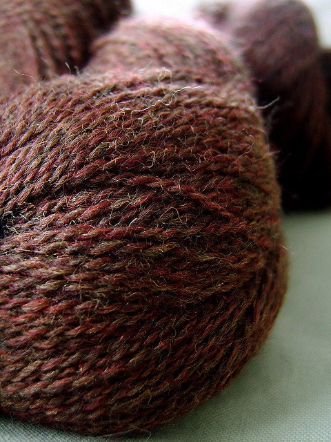 Knit Picks Shadow - Redwood Forest - Red Brown Green Lace Weight Heather Dyed Merino Yarn