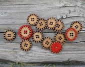 Four 1" Bamboo 20 Hole Buttons