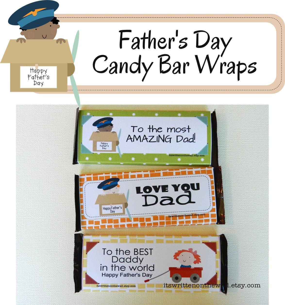 14 Father's Day Gifts- Hershey Candy Bar Wraps-Giant & Regular Sized Bars
