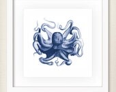 Antique Octopus Print - Octopus Illustration - Antique Octopus - Sealife - Ocean - Sea Octopus - Nautical Art