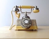 bonjour, french continental rotary phone, vintage telephone