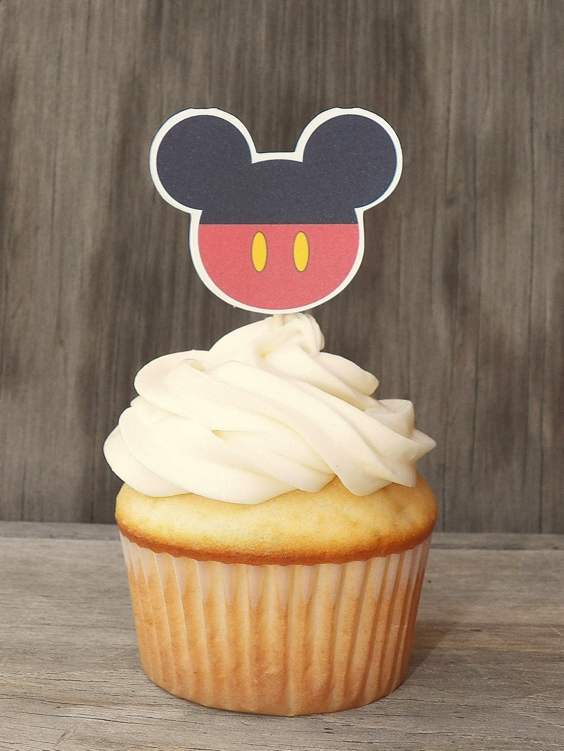 Mickey Mouse Party - Set of 12 Mickey Mouse in Pants Cupcake Toppers by The Birthday House