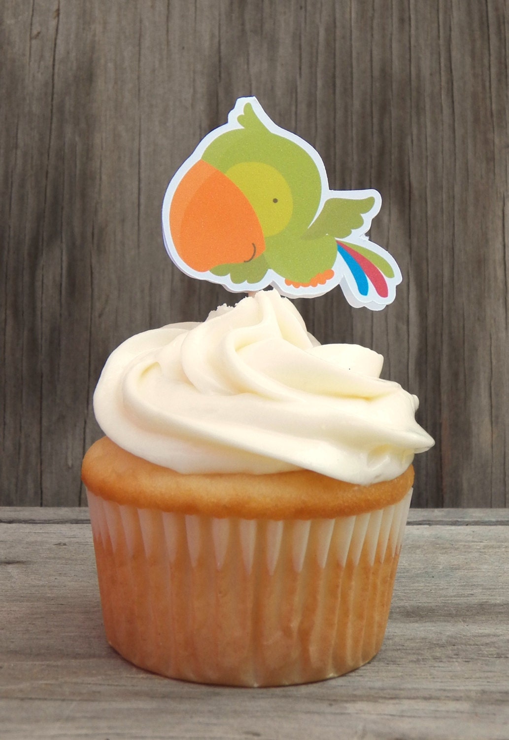 Pirate Boy Party - Set of 12 Parrot Cupcake Toppers by The Birthday House Il_170x135